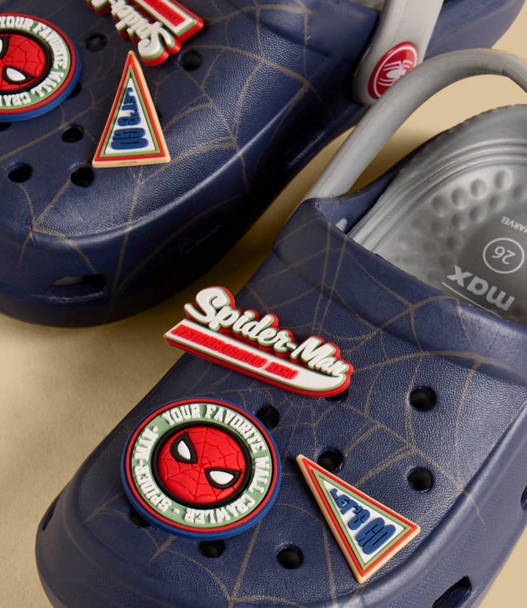 SpiderMan Applique Clogs with Backstrap