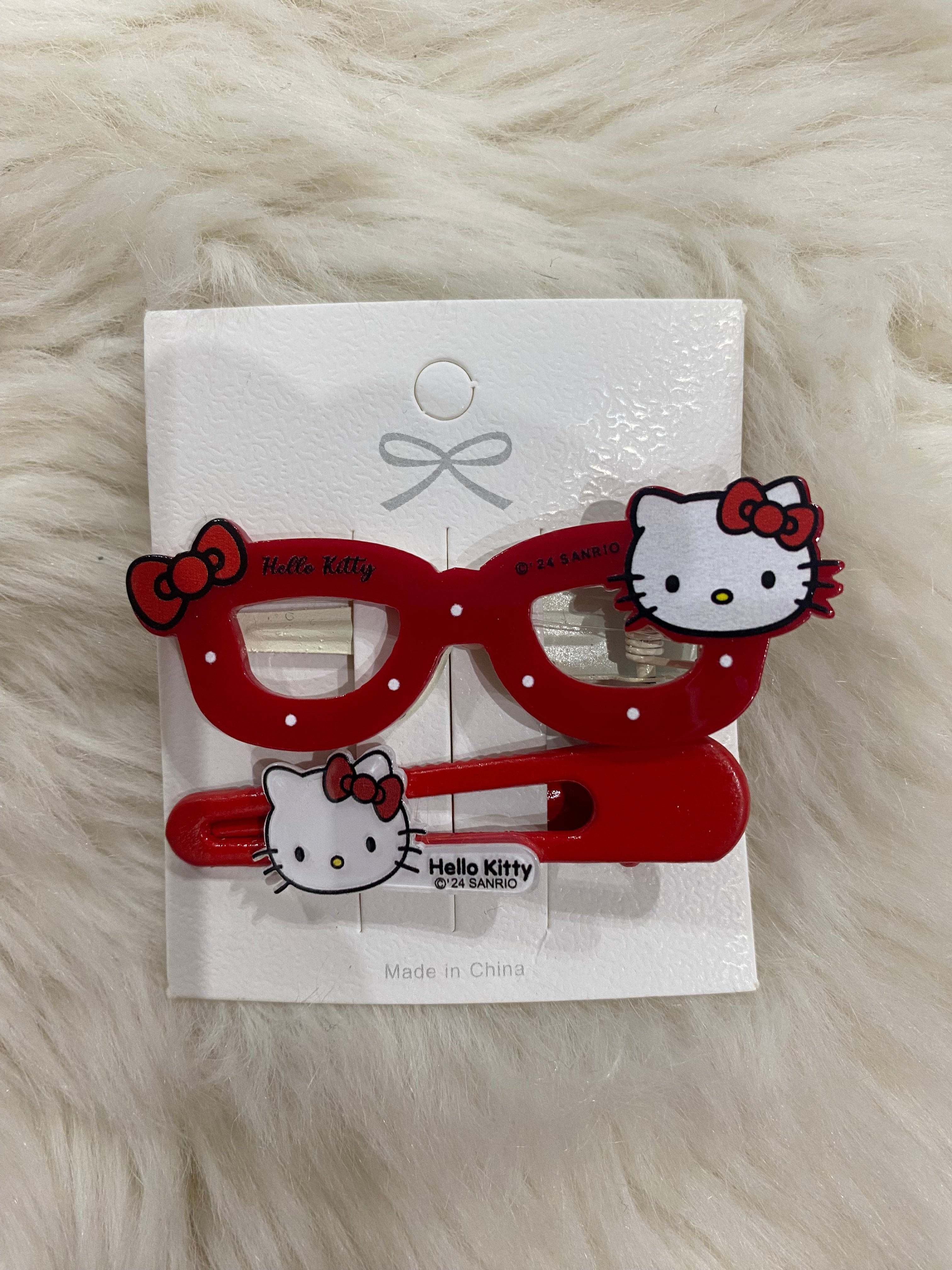 2pcs hello kitty hair clips