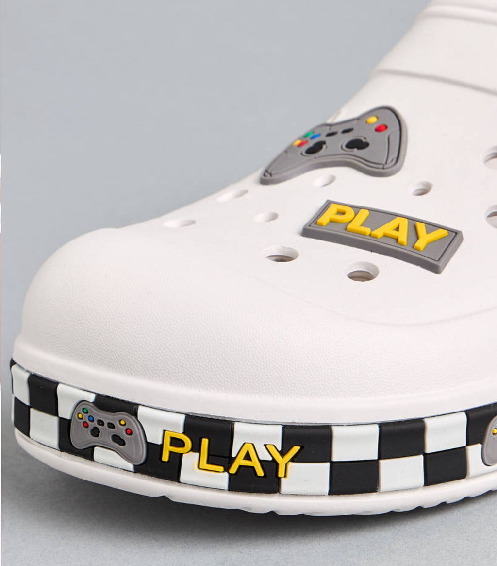 Gamer Applique Clogs with Backstrap
