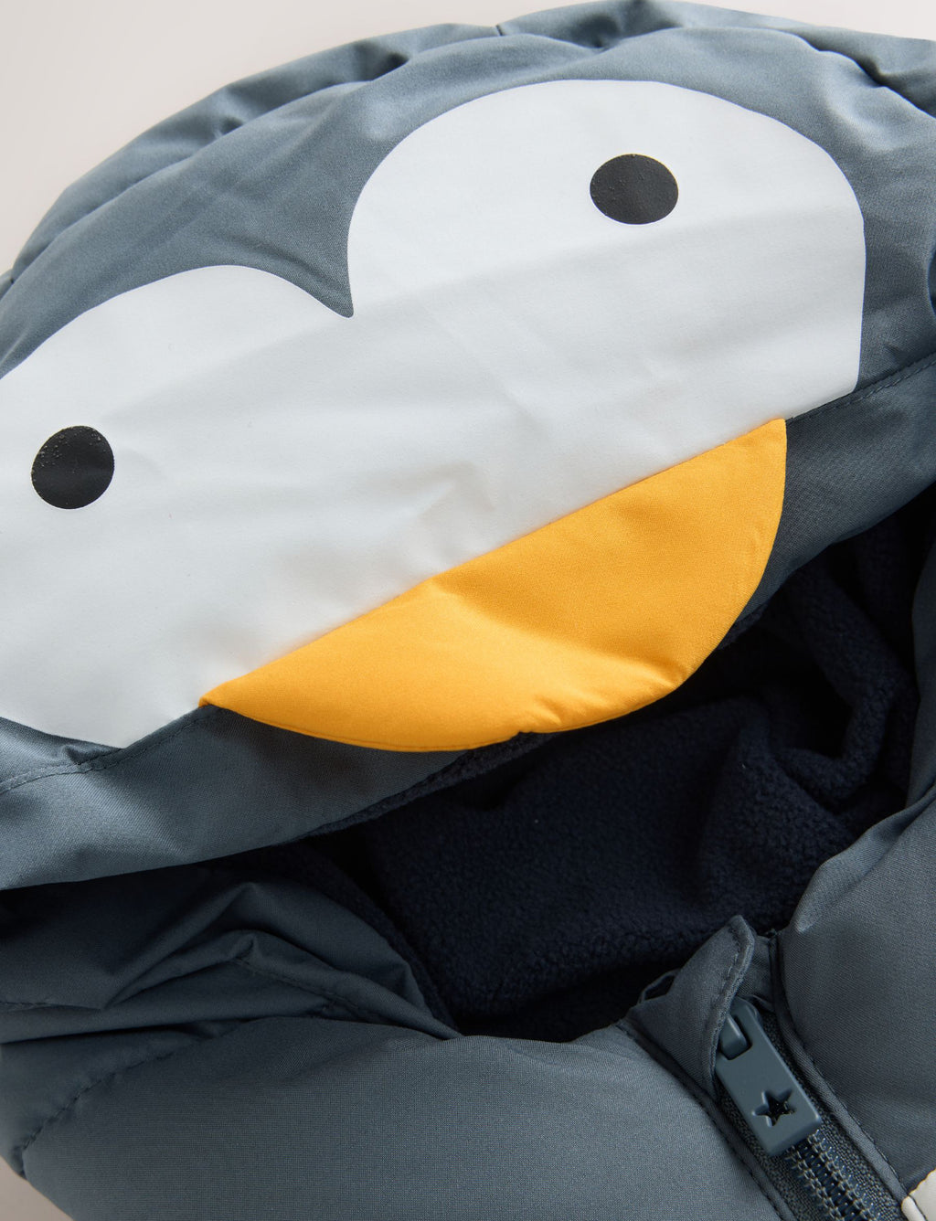 Grey Penguin Padded Snowsuit