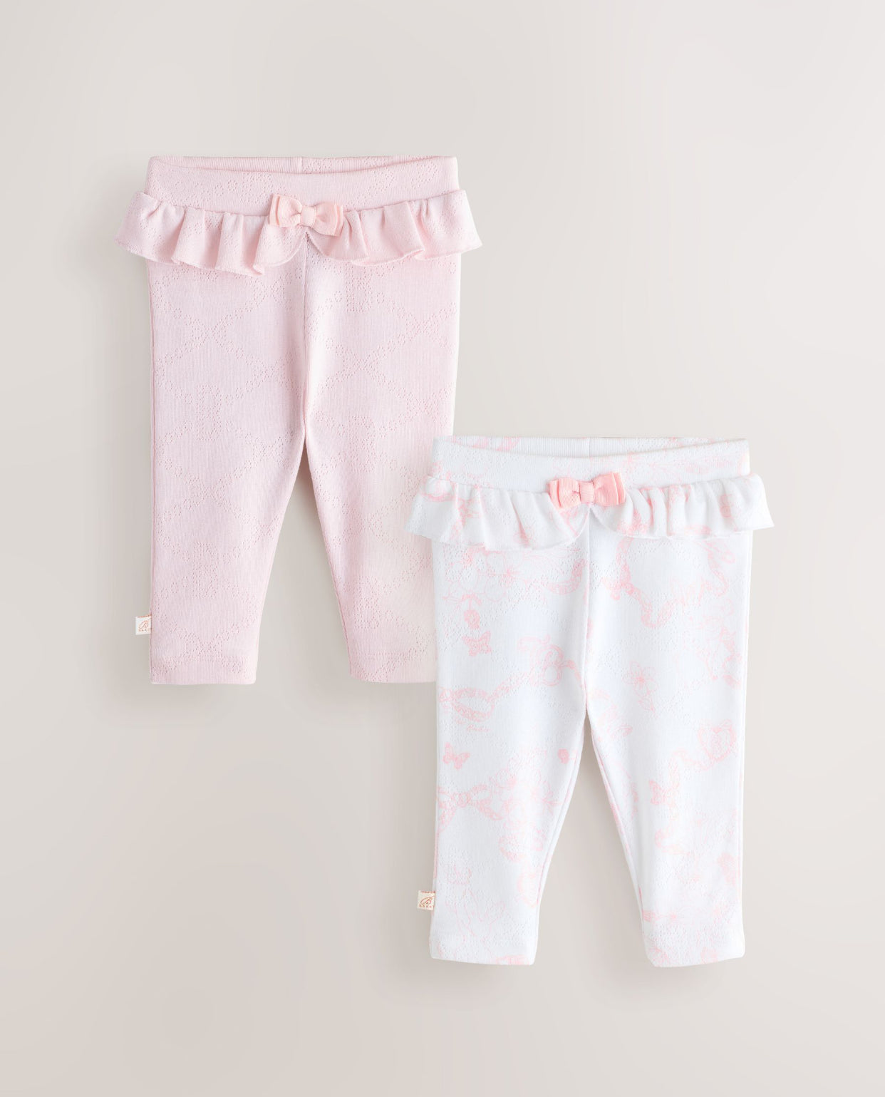 Baker by Ted Baker 2 Pack Pointelle Layette Leggings