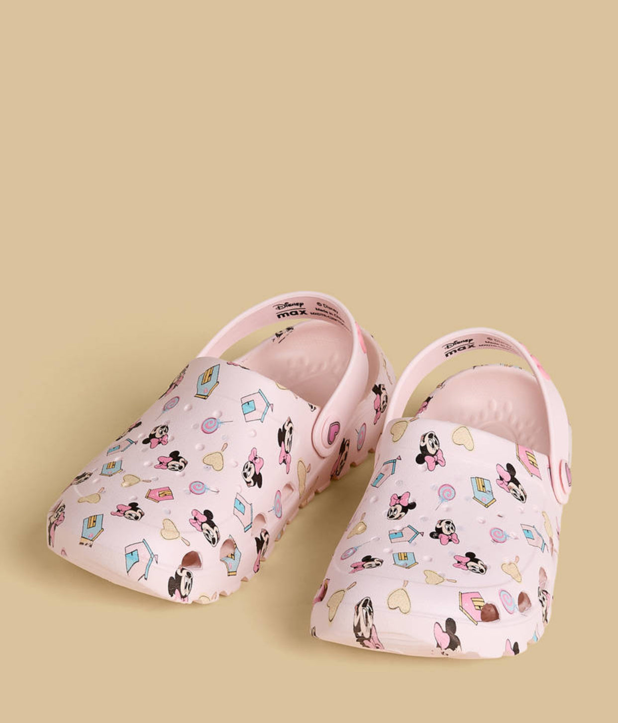 Minnie Mouse Print Clogs