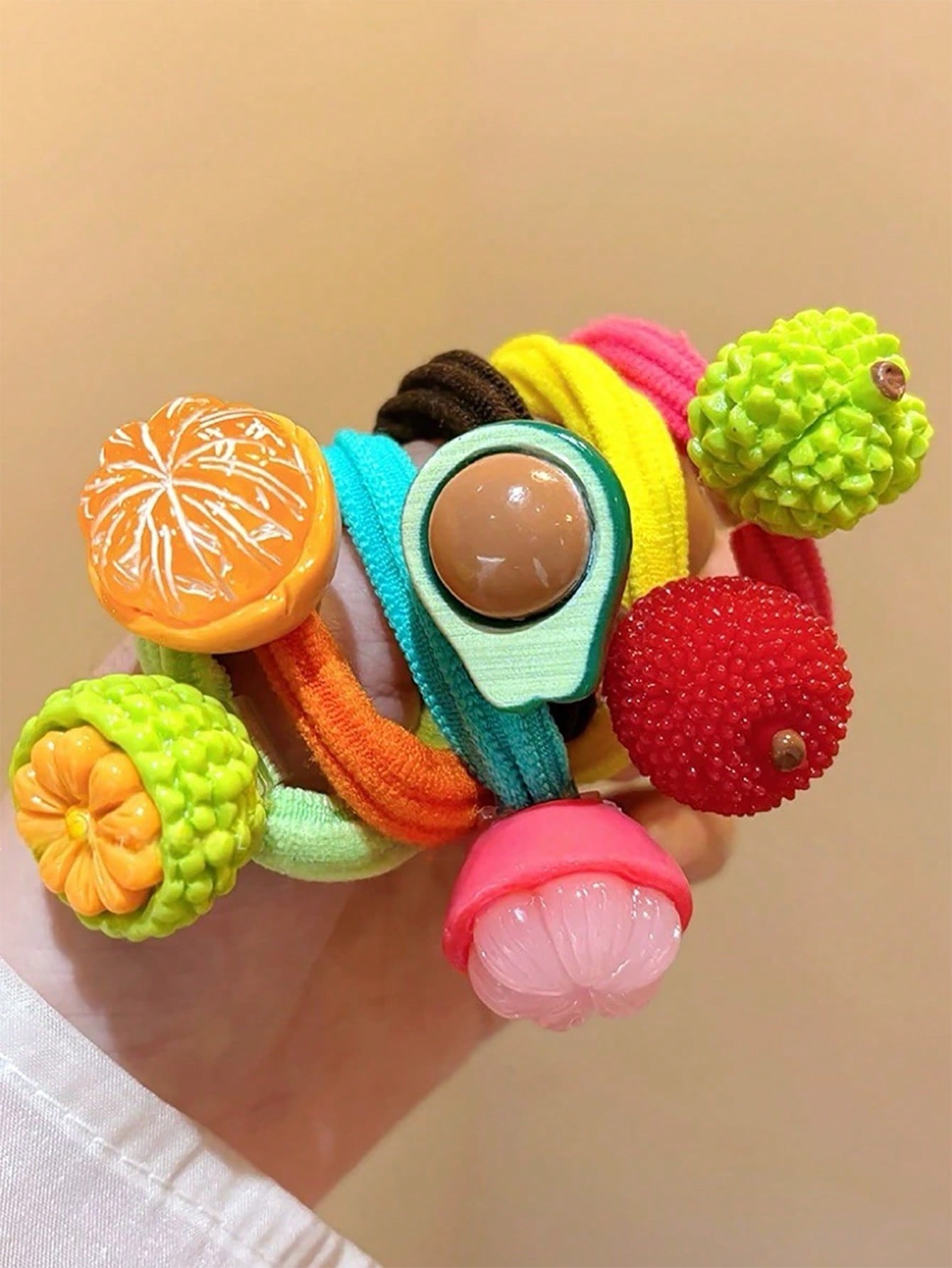 6pcs Fruit Hair ties