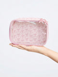 Pink Transparent Makeup Bag/Organizer (immediate)