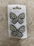 2pcs Butterfly Rhinestone Hairclips