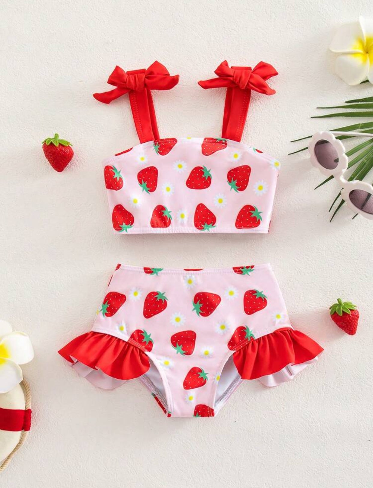 Baby Girl Strawberry Swimsuit (immediate)