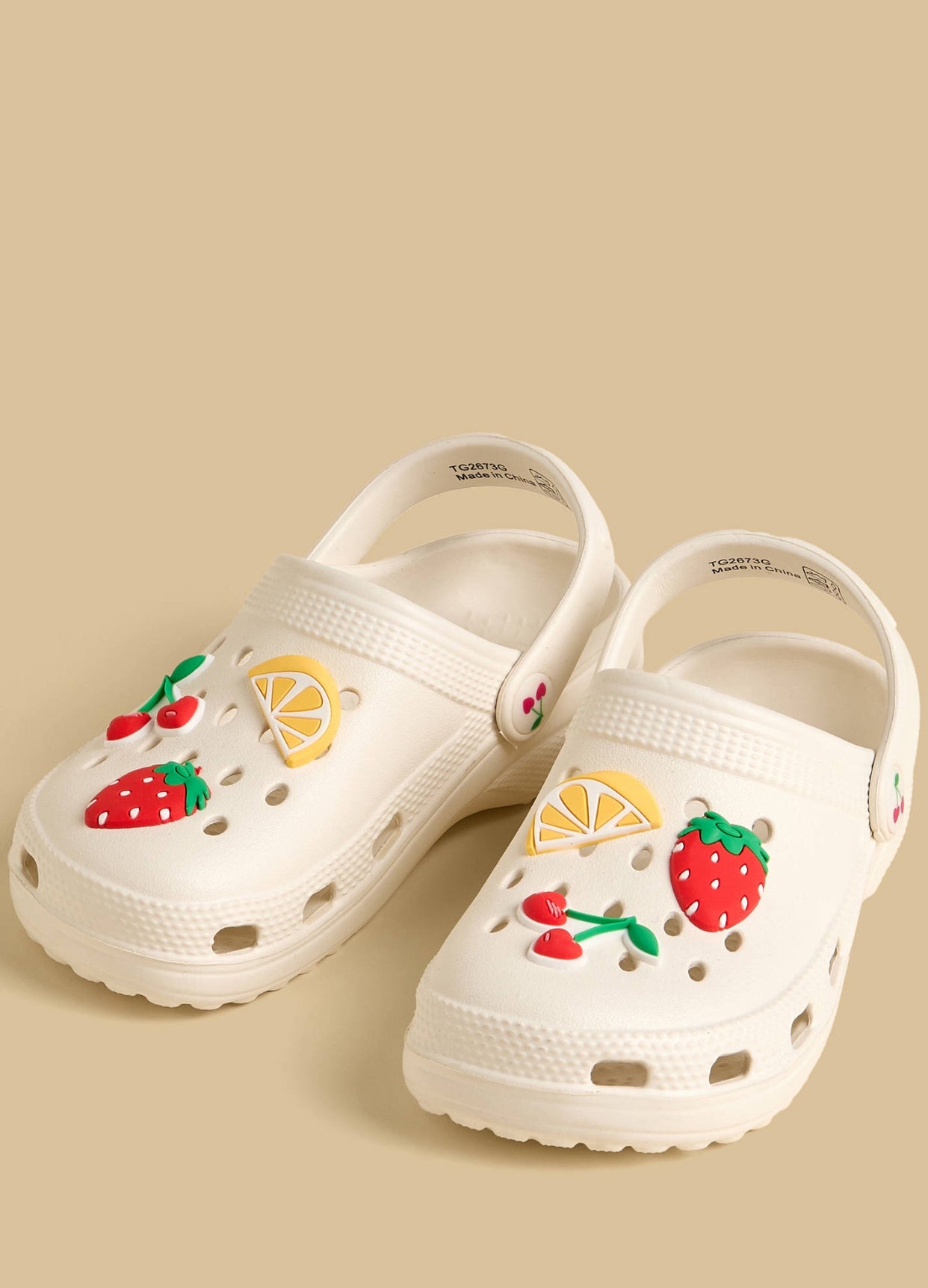 Fruit Applique Clogs with Backstrap