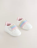 White Rainbow Baby Touch Fasten Trainers