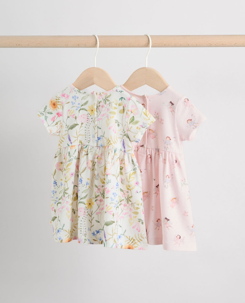 Pink Fairy Baby Short Sleeve Dresse 2 Pack