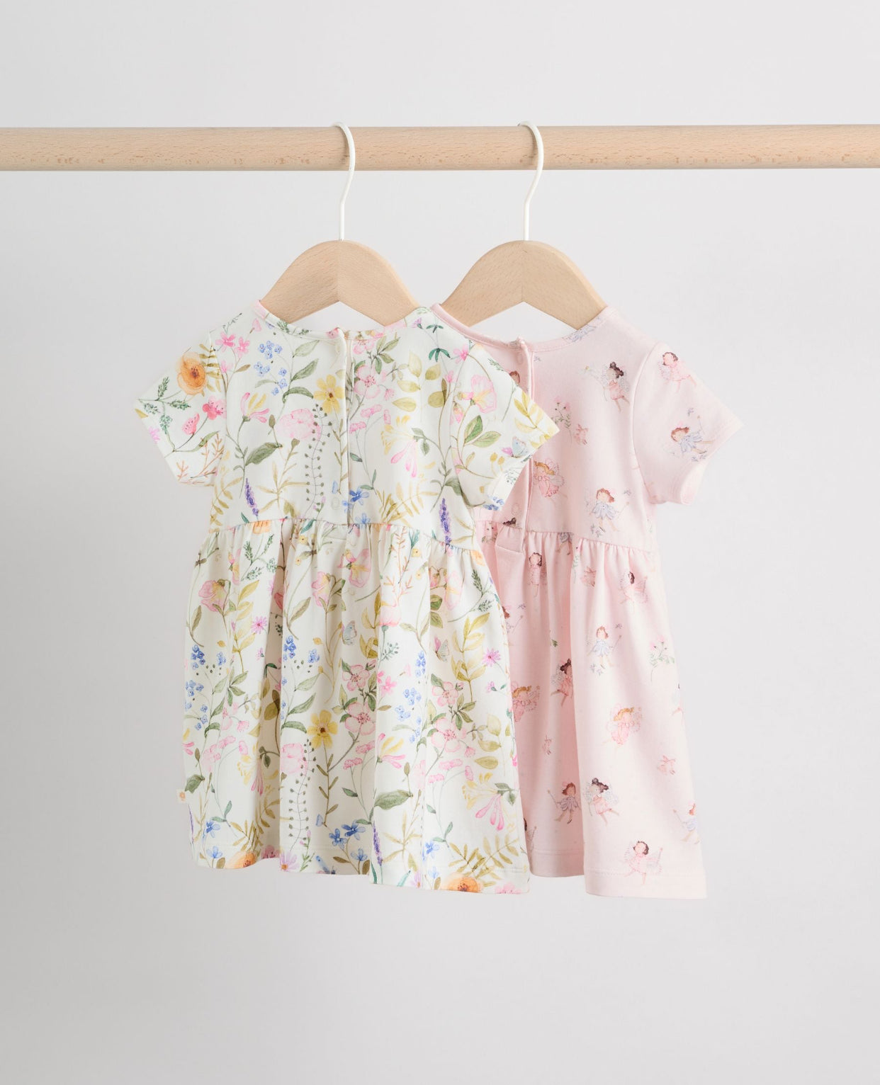 Pink Fairy Baby Short Sleeve Dresse 2 Pack