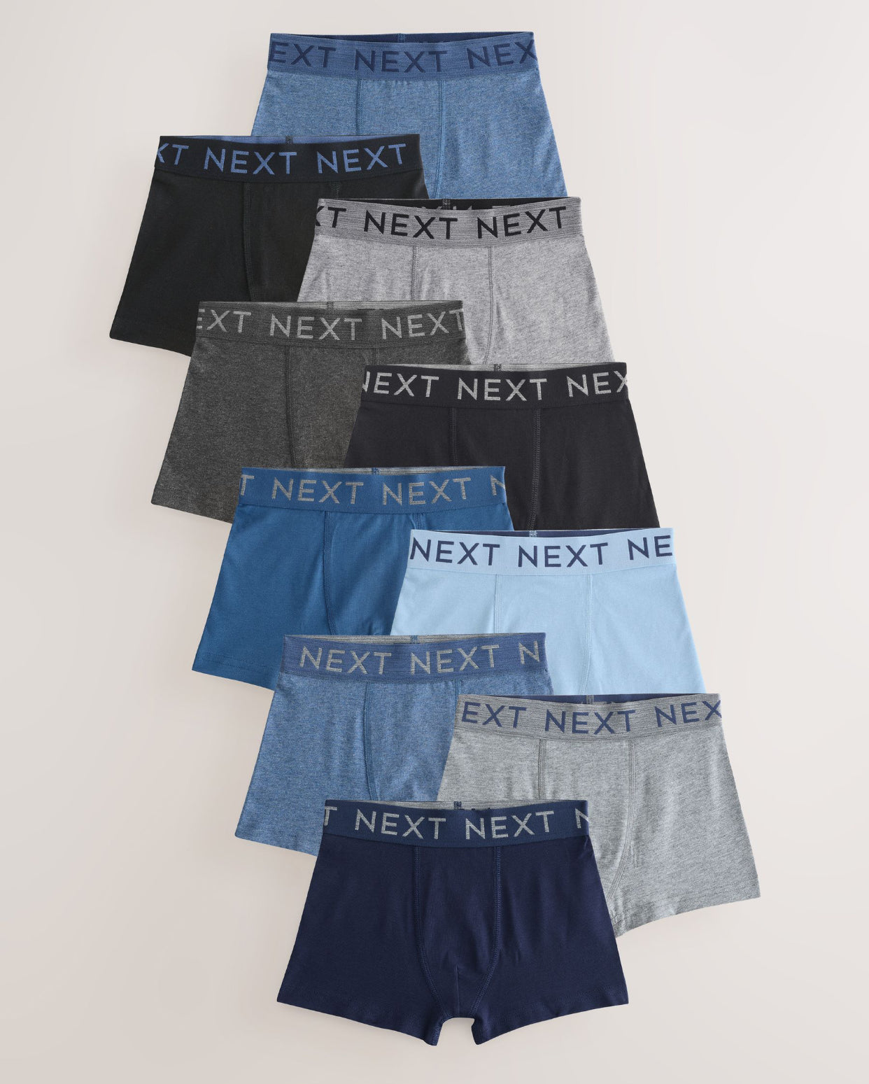 Blue/Grey Trunks 10 Pack