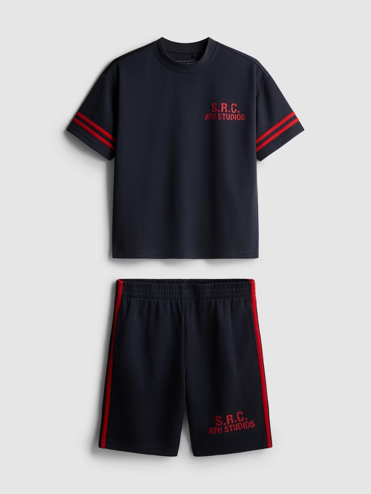 An activewear tee and shorts clothing co-ord