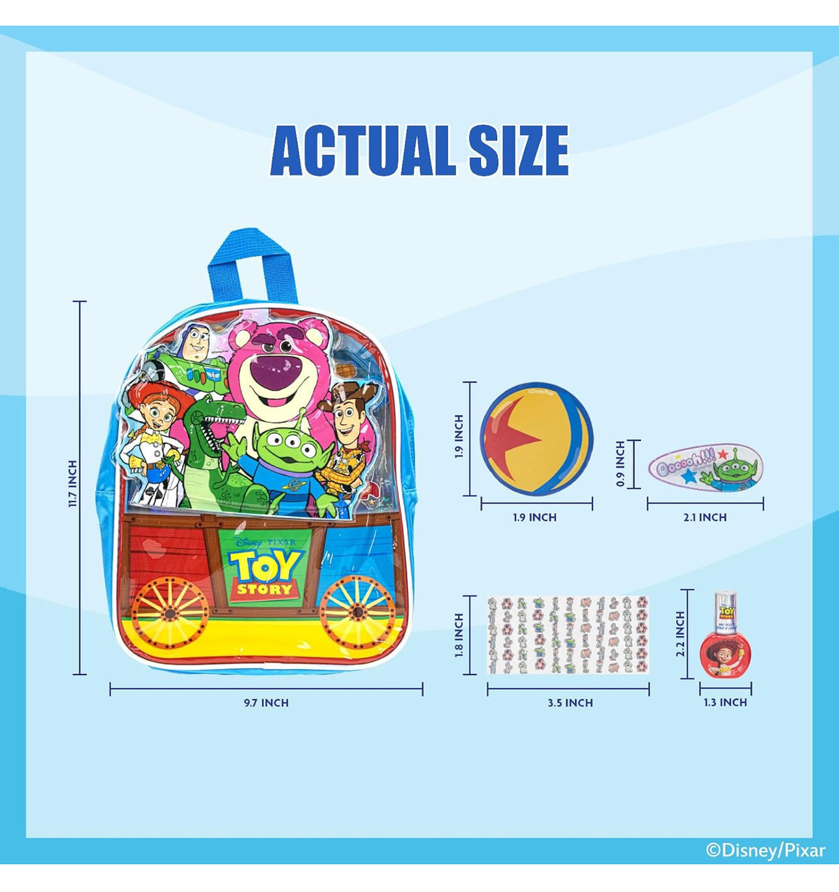 Toy Story Backpack Makeup Set with Cosmetics & Accessories