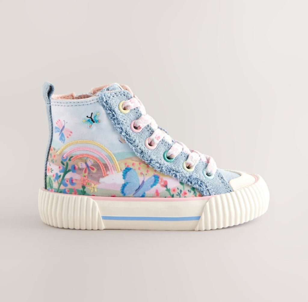 Denim Blue Rainbow Trainers size 30.5 (immediate)