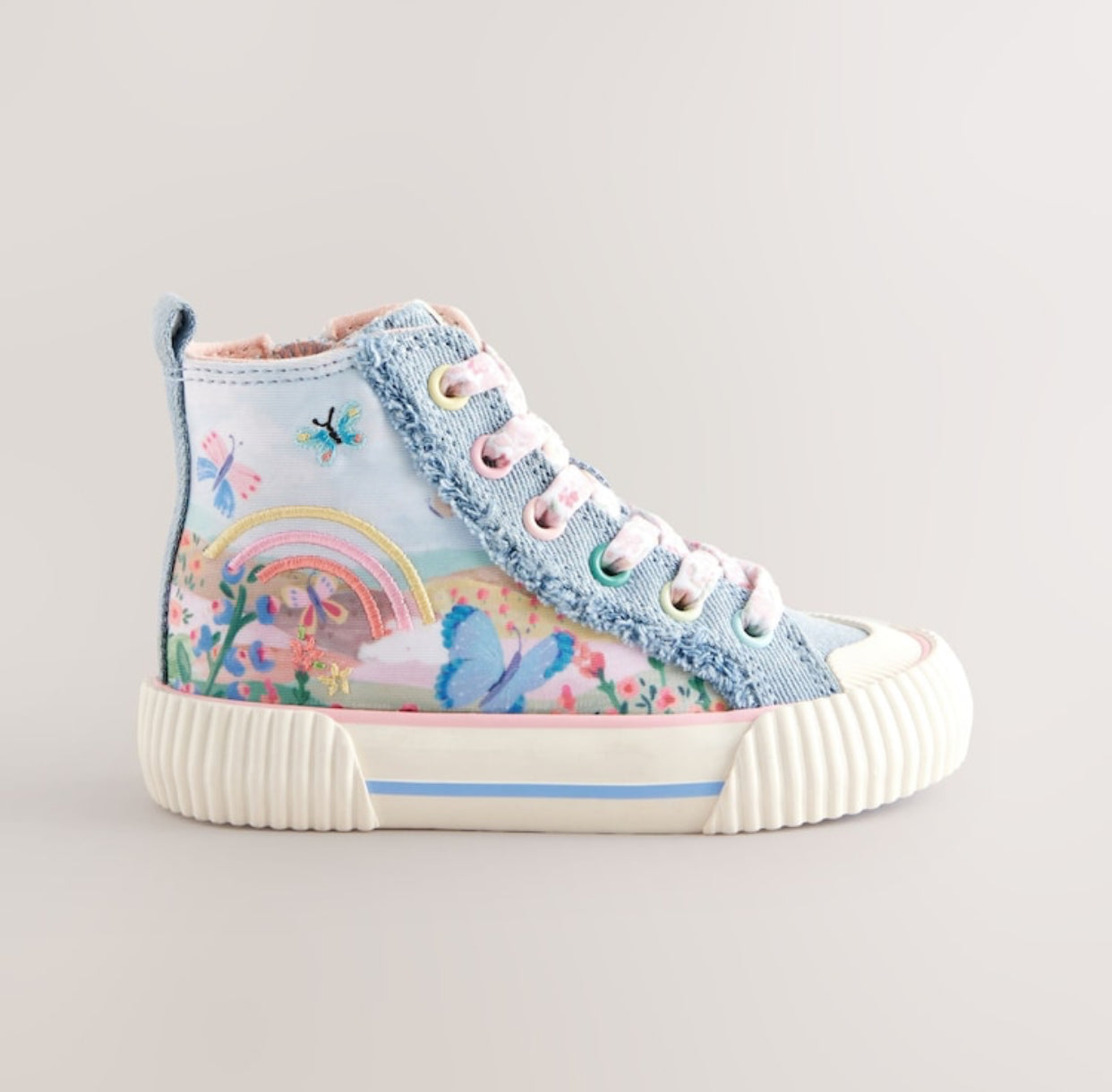 Denim Blue Rainbow Trainers size 30.5 (immediate)