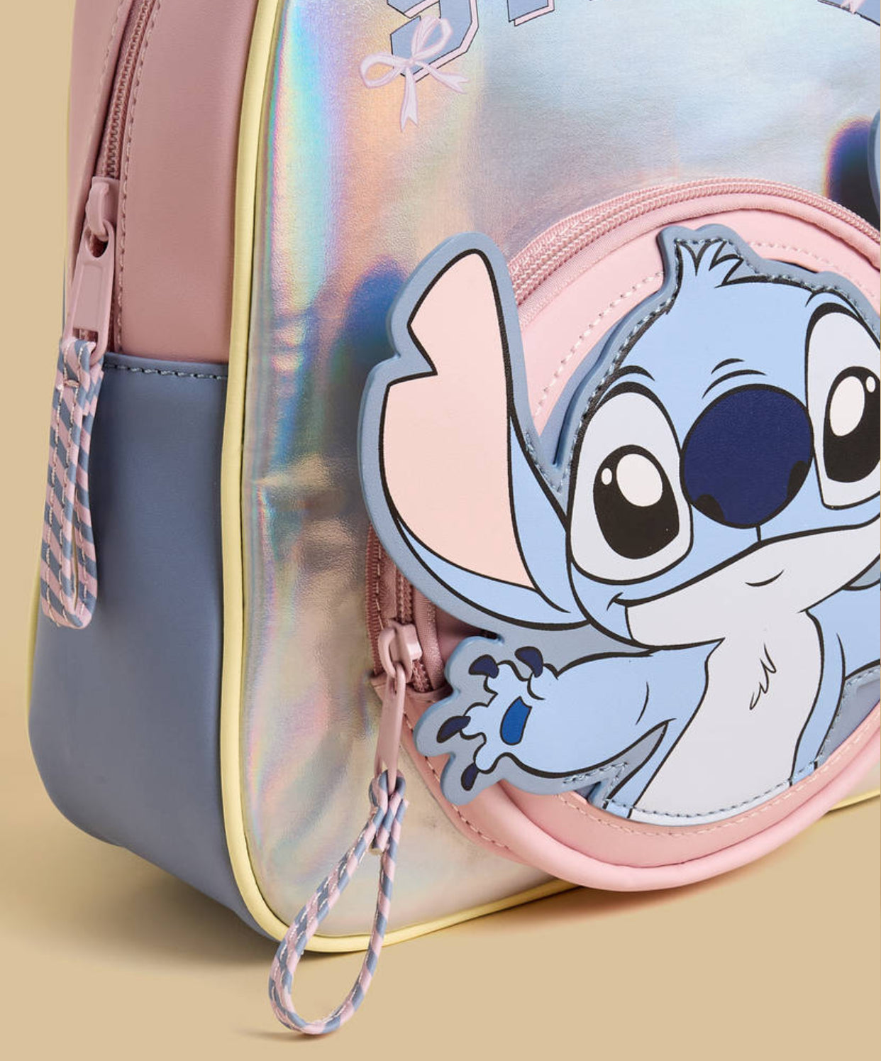 Stitch Applique Backpack with Adjustable Straps
