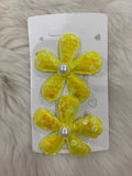 2pcs yellow flower hair clip