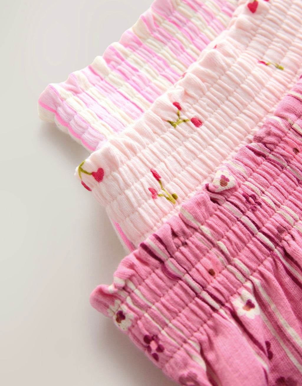 Red/Pink Cherry Short Pyjamas 3 Pack
