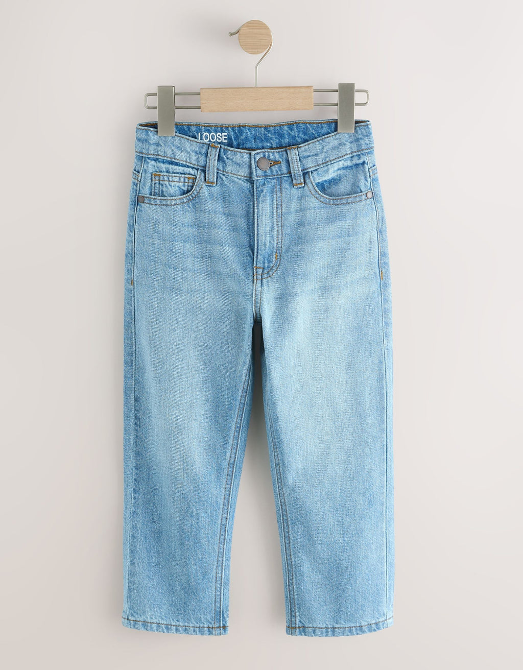 Mid Blue Denim Linen blend Denim Jeans