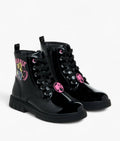 Barbie Printed Ankle Boots with Zip Closure