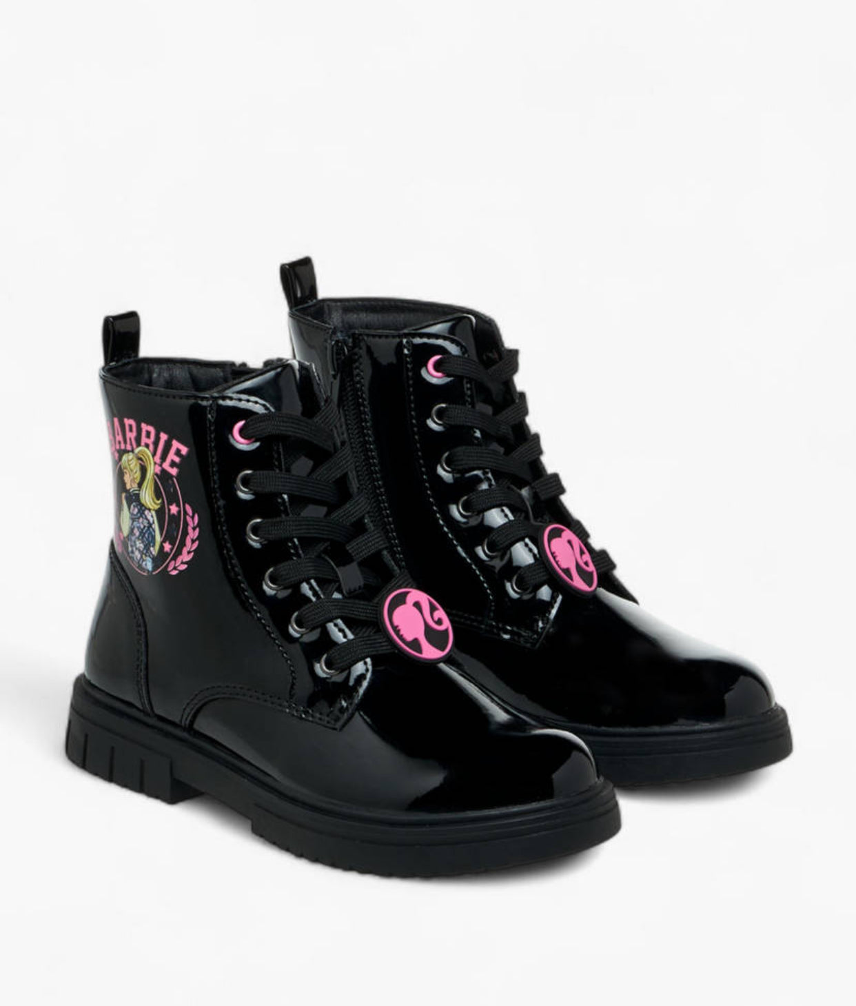 Barbie Printed Ankle Boots with Zip Closure
