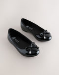 Black Patent Standard Fit (F) Ballerina School Shoes