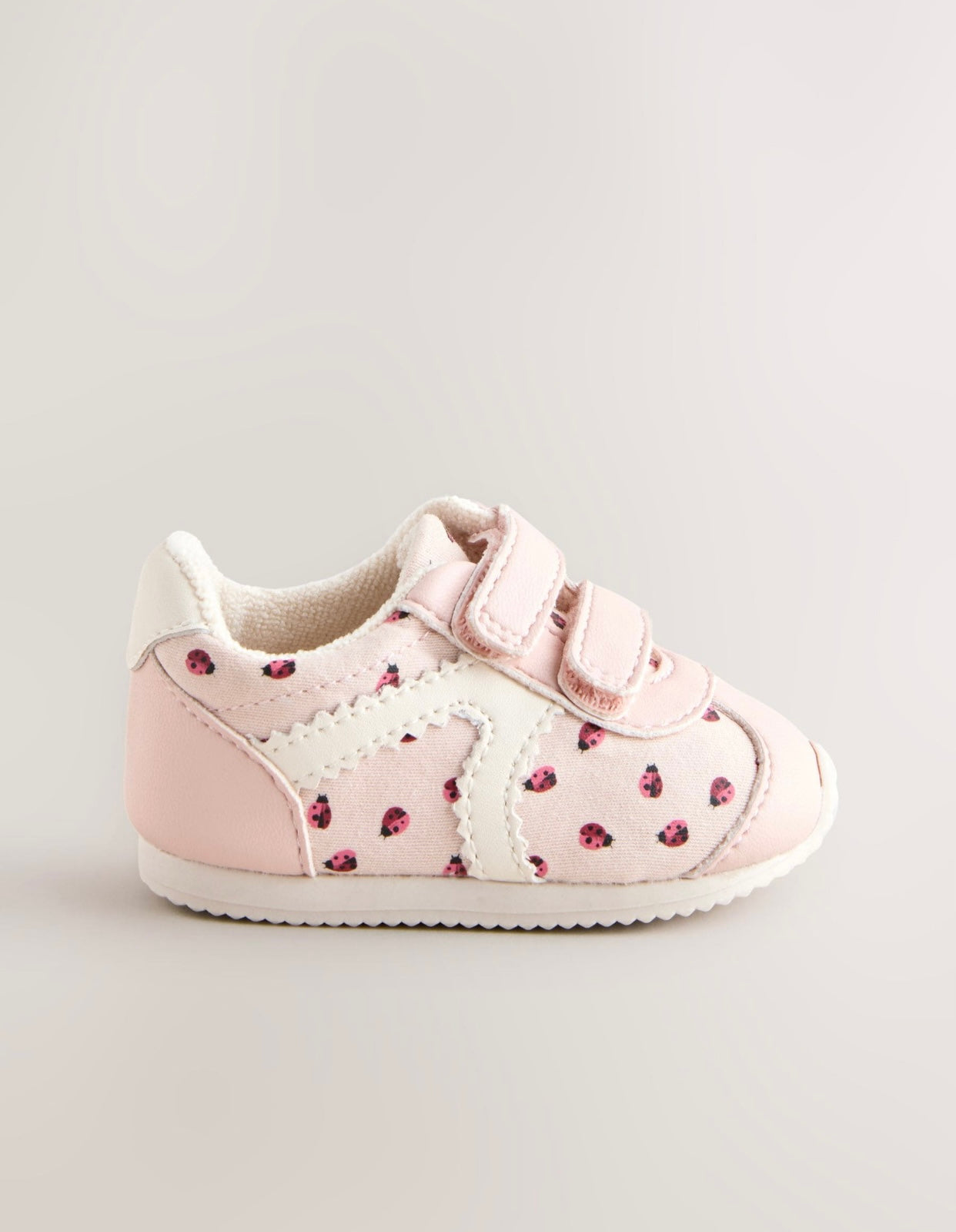 Pink Ladybird Baby Touch Fastening Trainers