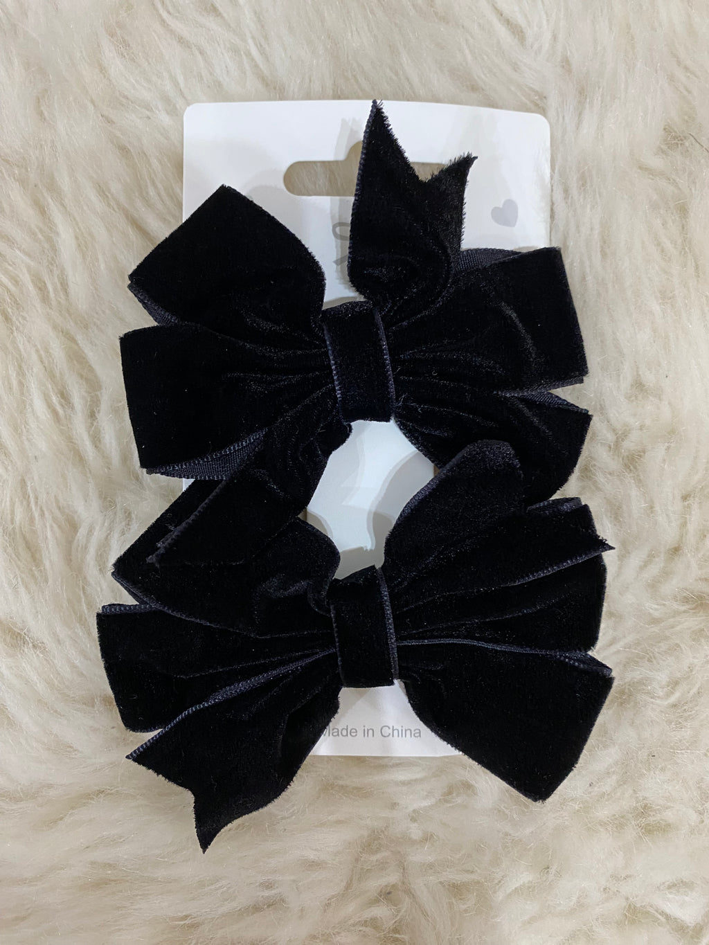 2Pcs Velvet Hair Bows Clips