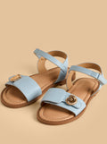 Accent Detail Sandals with Hook and Loop Closure