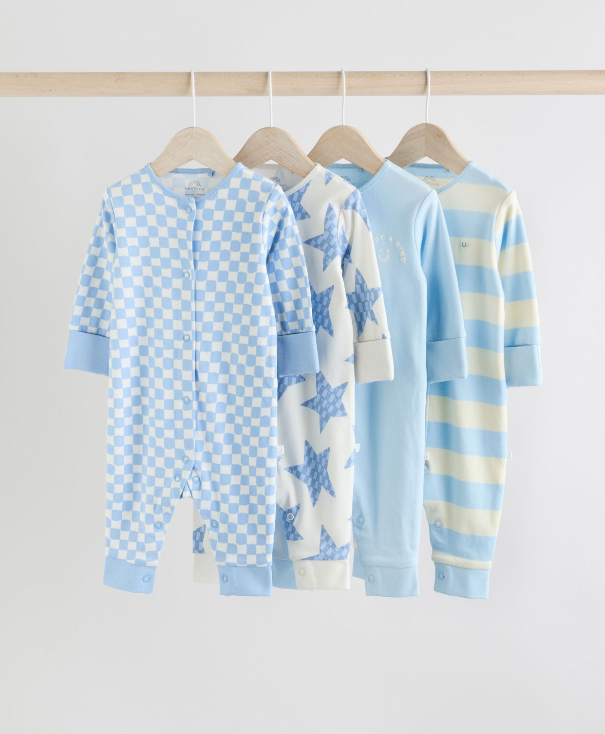 Blue Star Baby Footless Sleepsuits 4 Pack