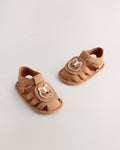 Tan Brown Lion Baby Fisherman Sandals