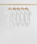 White Character 5 Pack Baby Short Sleeve Bodysuits
