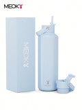 Meoky 700 ml Insulated Tumbler With 2 Spout Lid And Straw