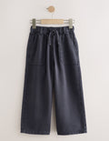 Charcoal Grey Pull On Wide Leg Trousers