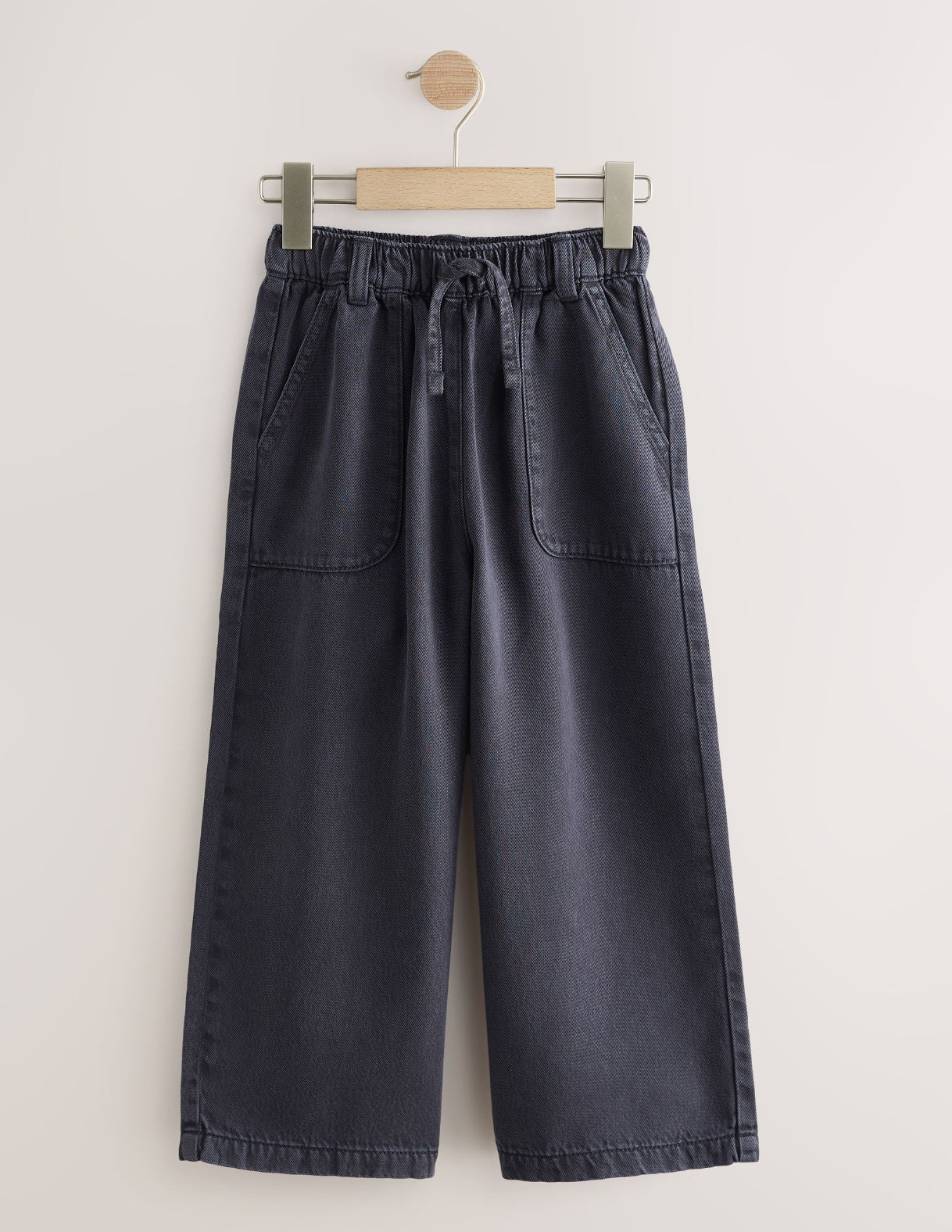 Charcoal Grey Pull On Wide Leg Trousers