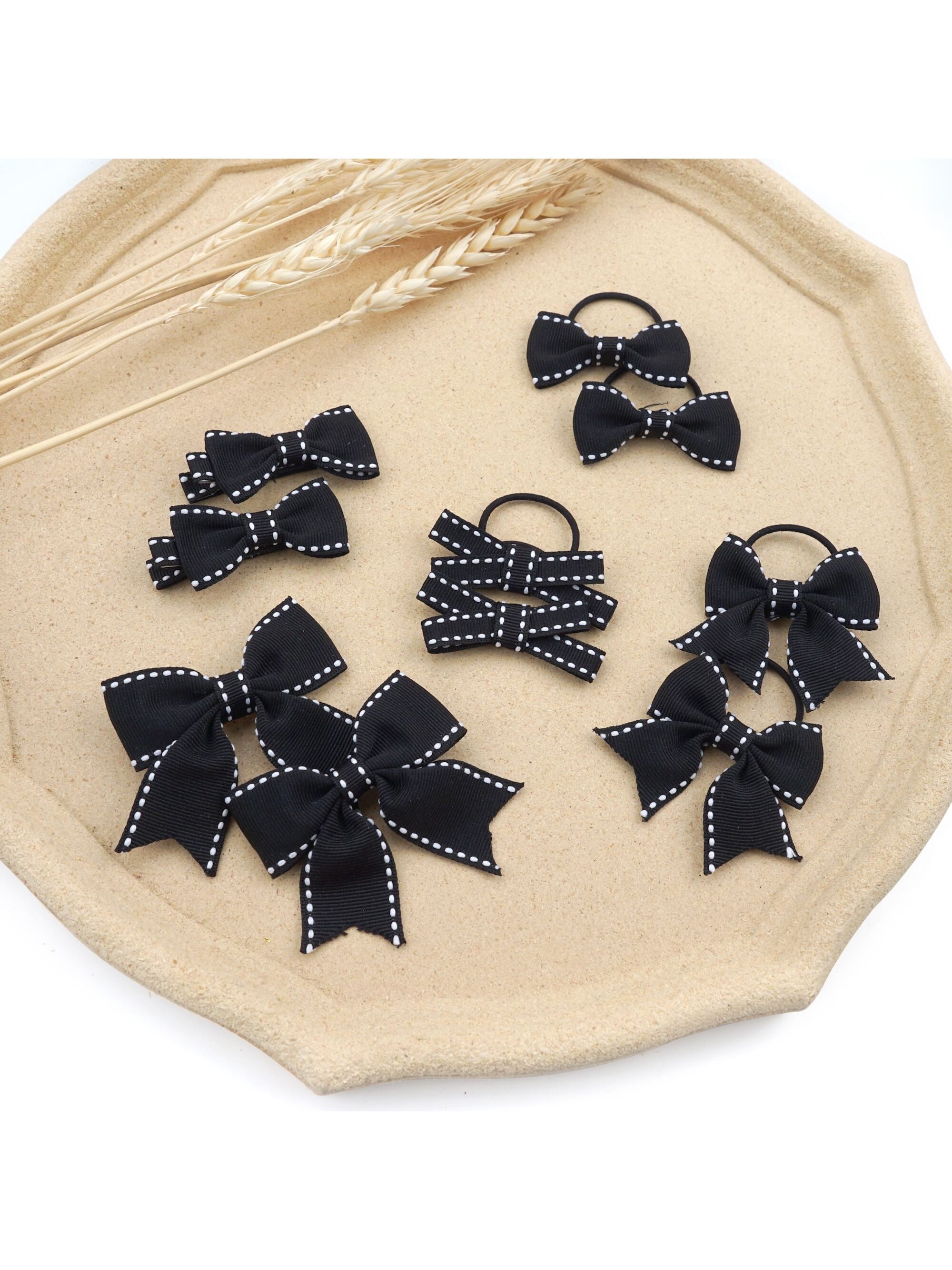 10 pcs black hair accessorie set