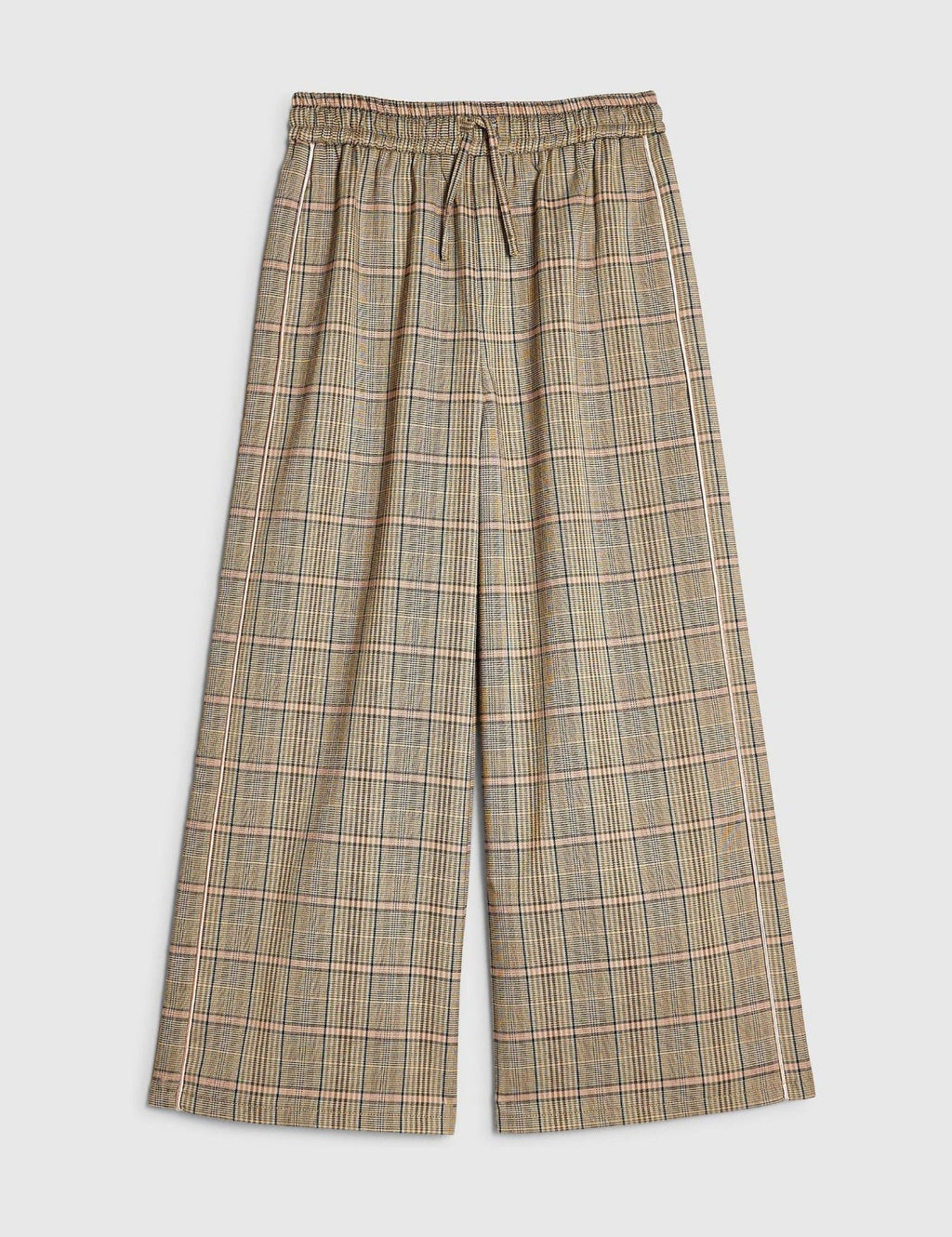 River Island Brown Checked Piping Trousers