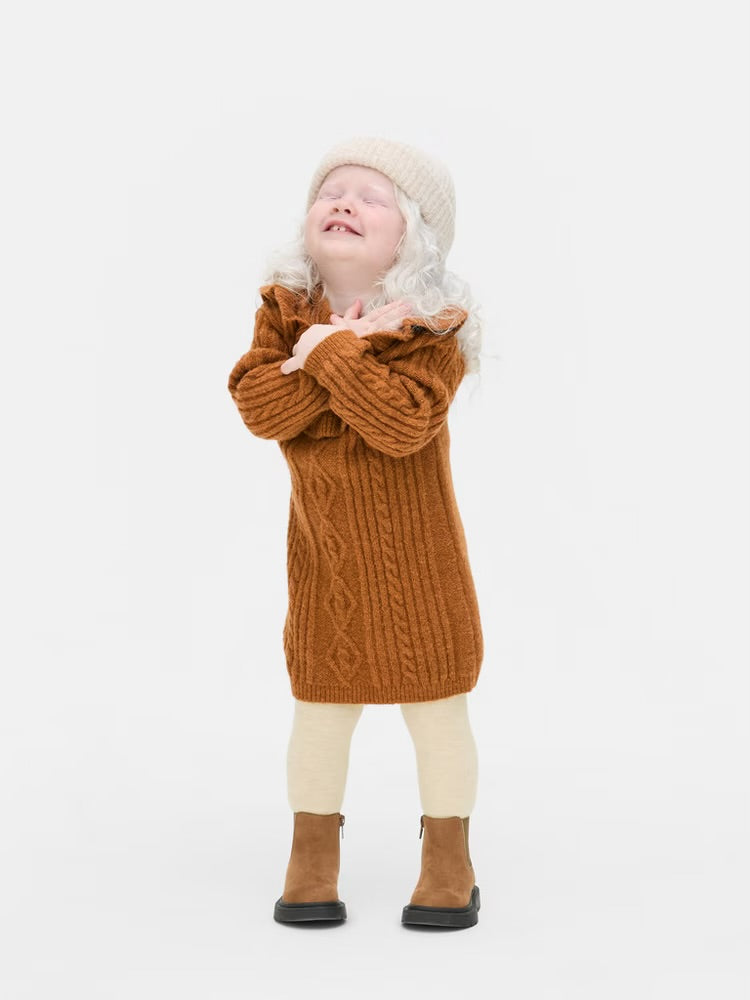Cable Knit Dress and Leggings Set (immediate)