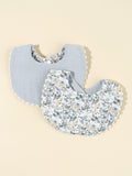 2pcs Baby Floral Print Bib
