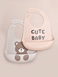 2pcs Silicone Baby/Infant Bib (immediate) (Copy)