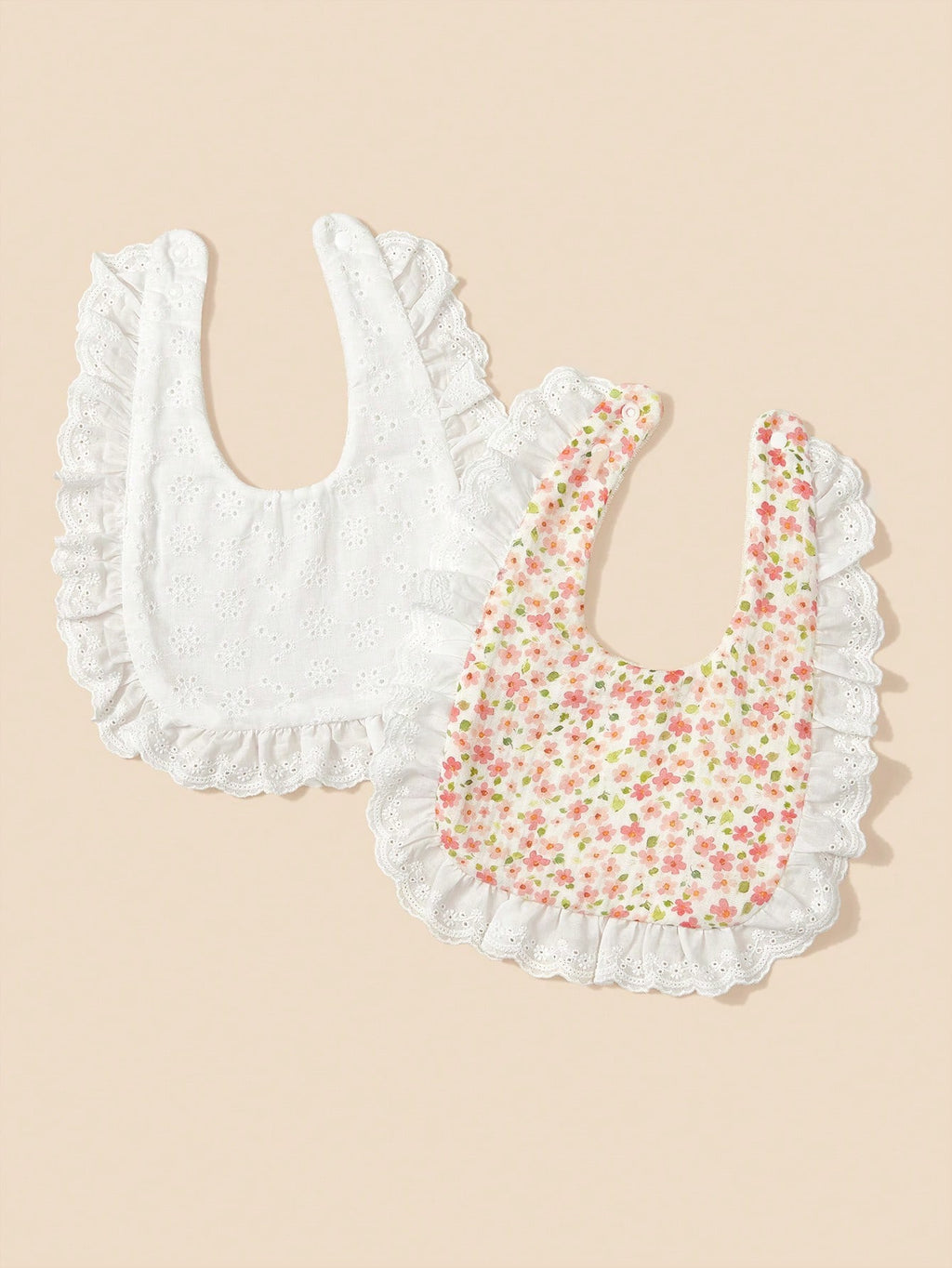 2pcs Soft & Comfortable Cotton Baby Bibs
