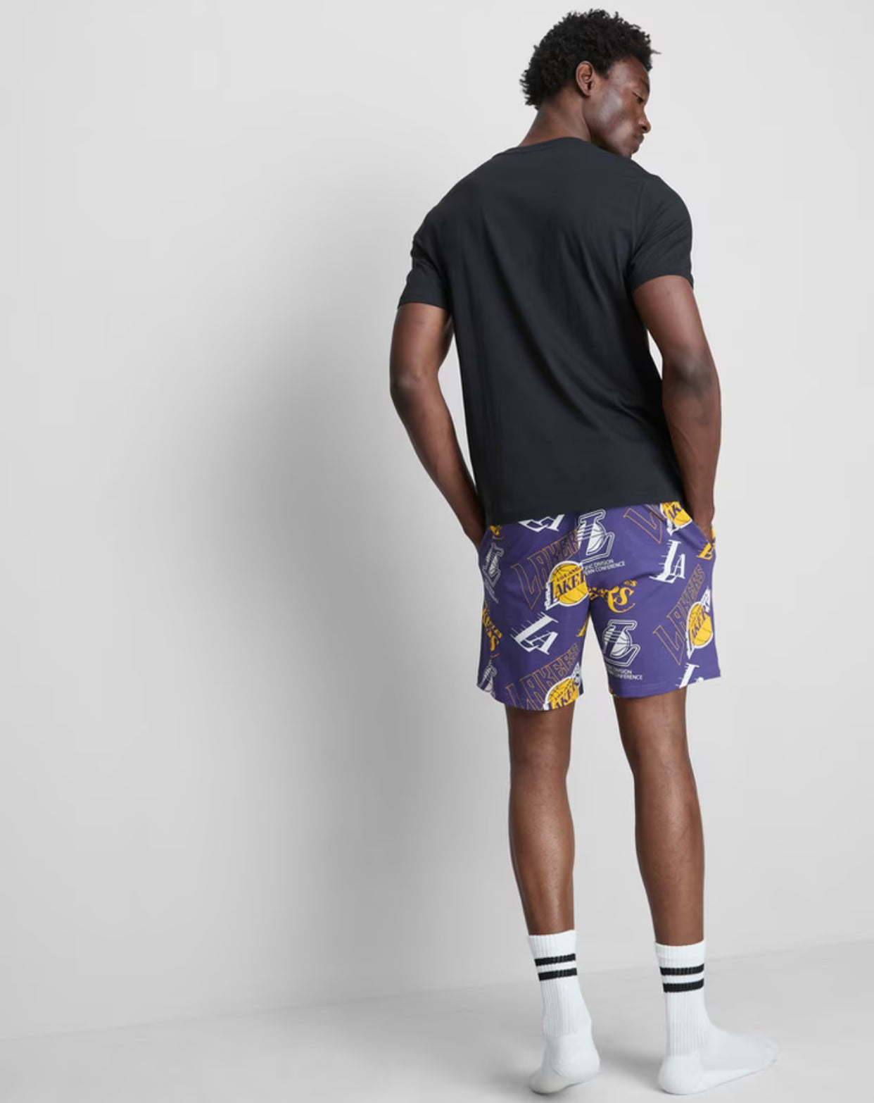 A pair of NBA pyjamas with shorts and a tee