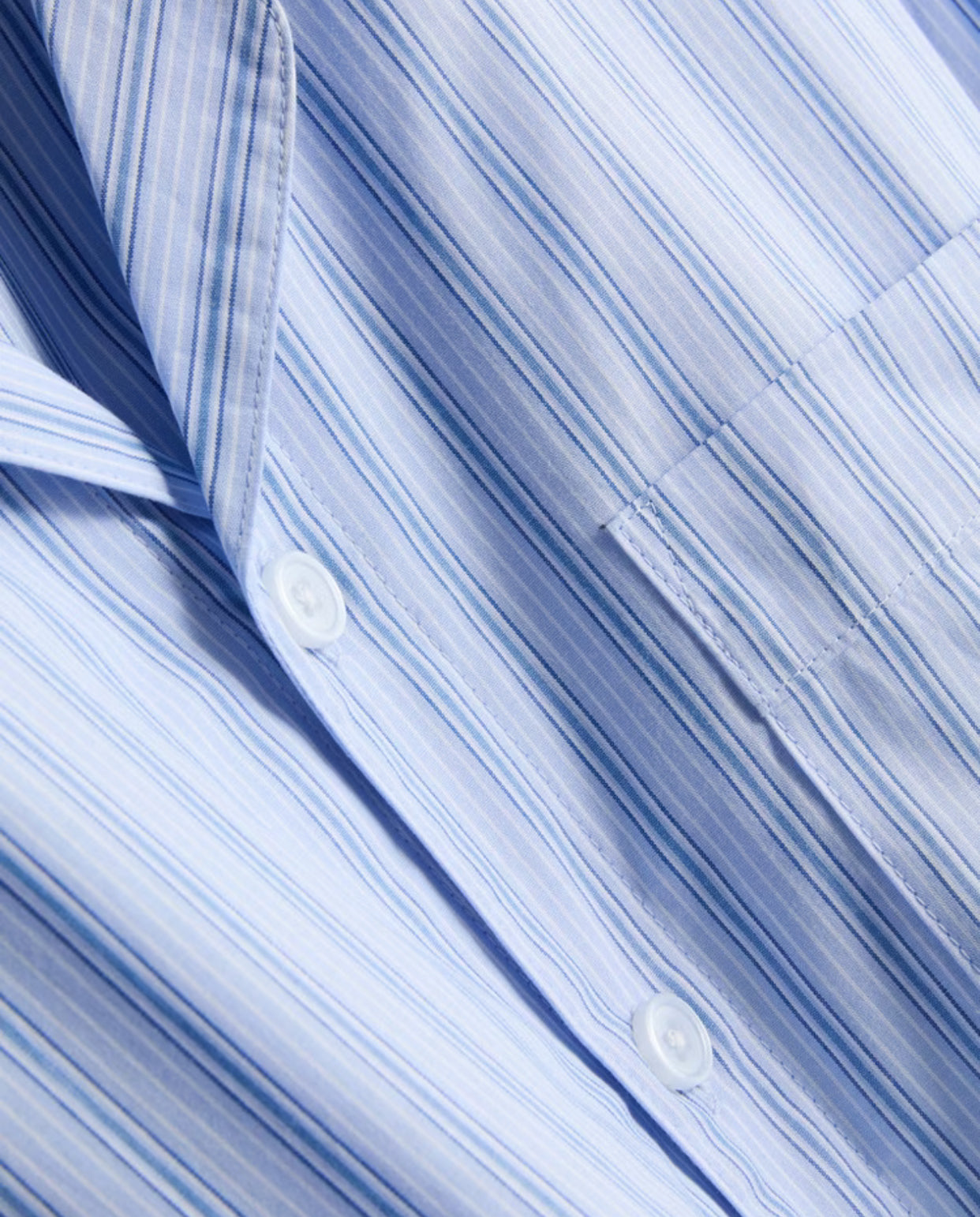 Striped pyjama set with button-up top and trousers