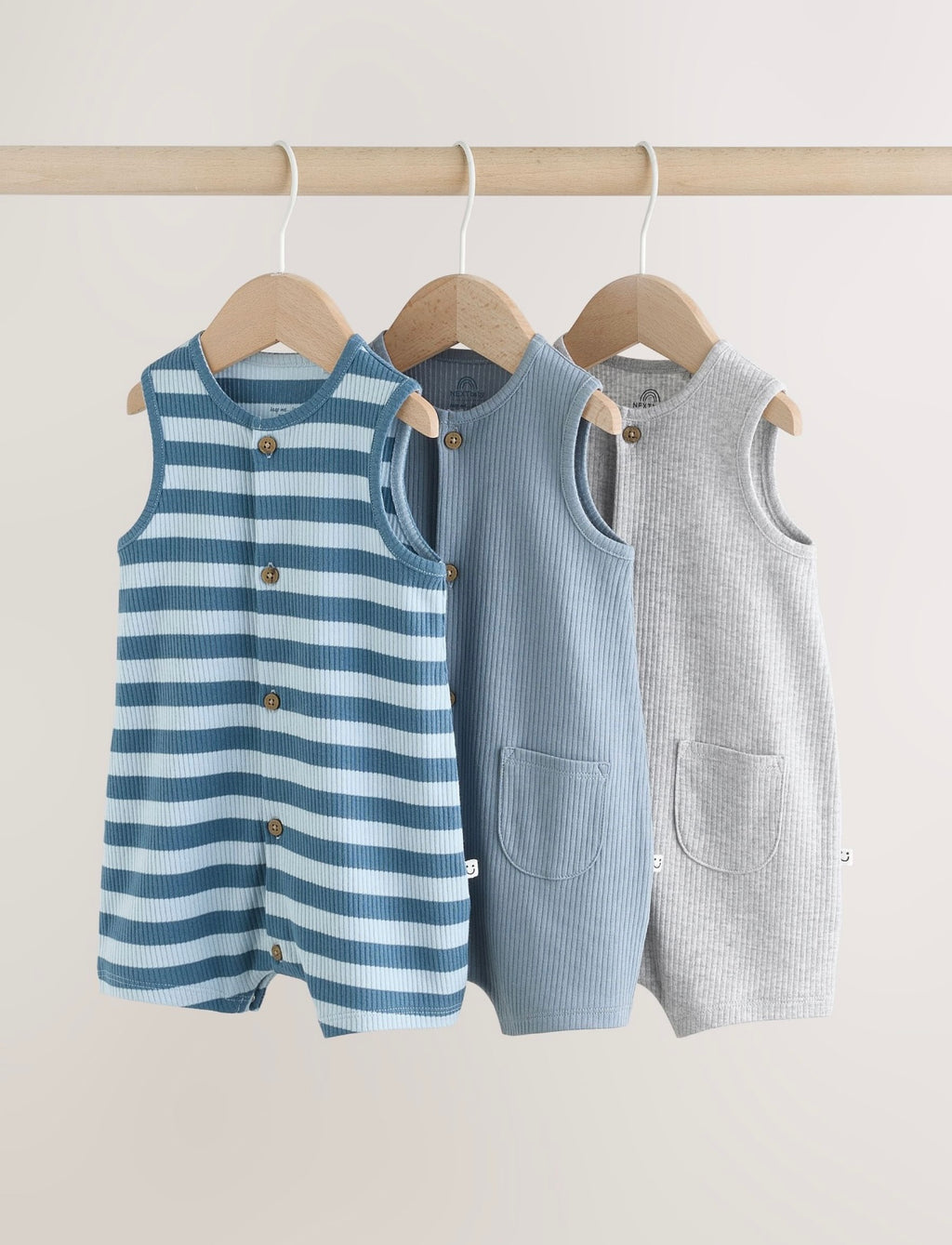 Blue Vest Jersey Baby Romper
