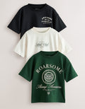 Green Tiger Short Sleeve Graphic T- Shirts 3 Pack