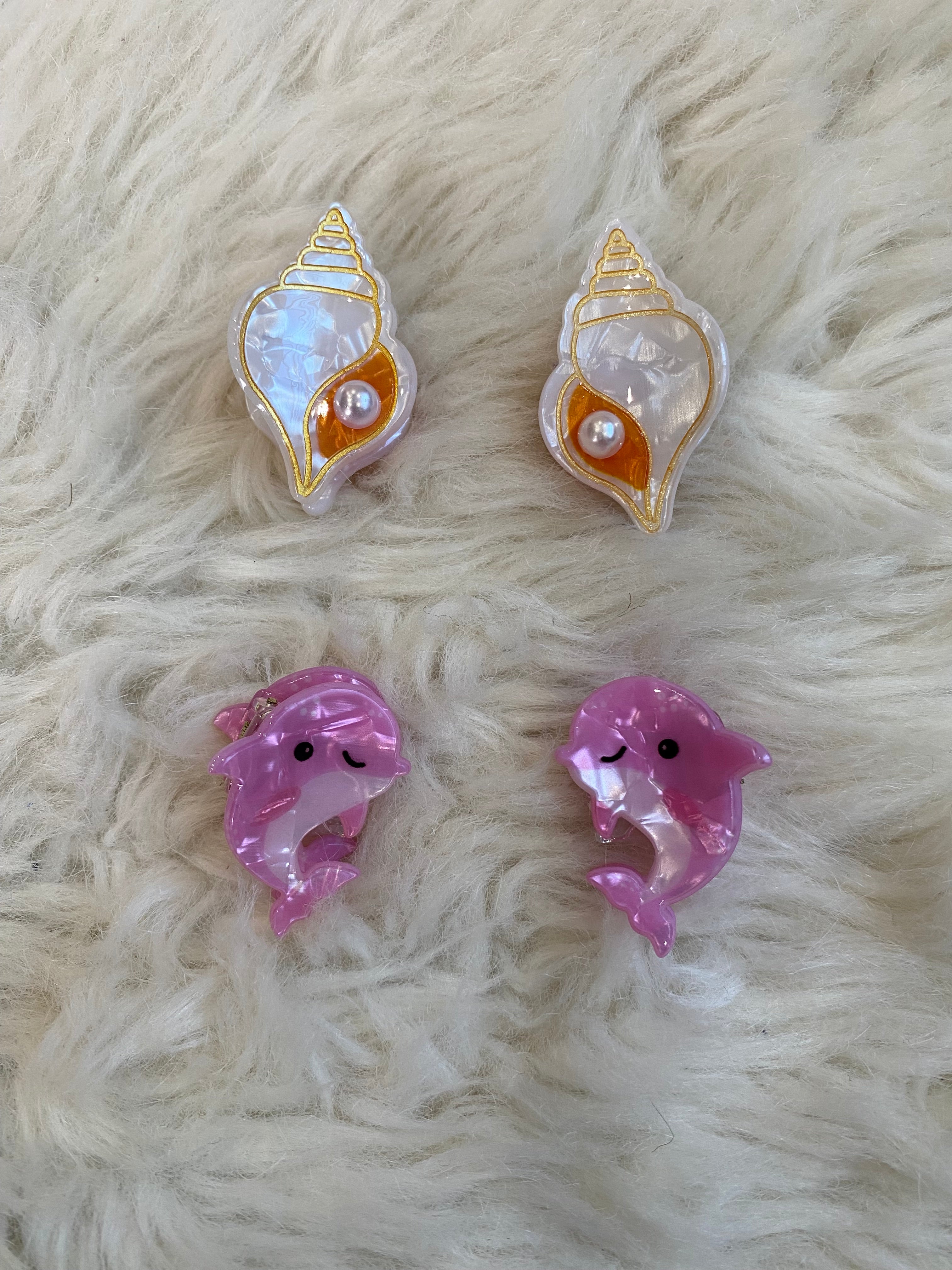 4pcs Ocean Mini Hair Clips