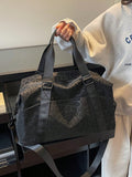 Black Leopard Duffel Travel Bag (immediate)