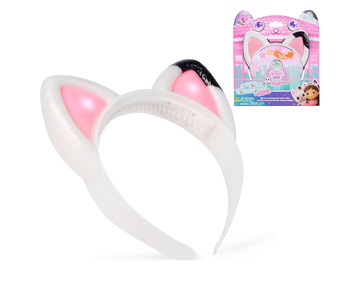 Gabby's Dollhouse: The Movie, Meow-mazing Interactive Ears, Hairband with Lights, Sounds and 3 Modes of Play