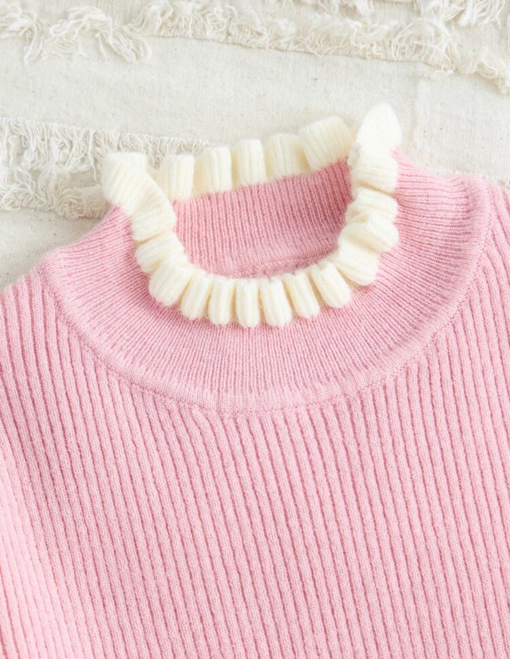 Young Girl Colorblock Casual Daily Long Sleeve Sweater