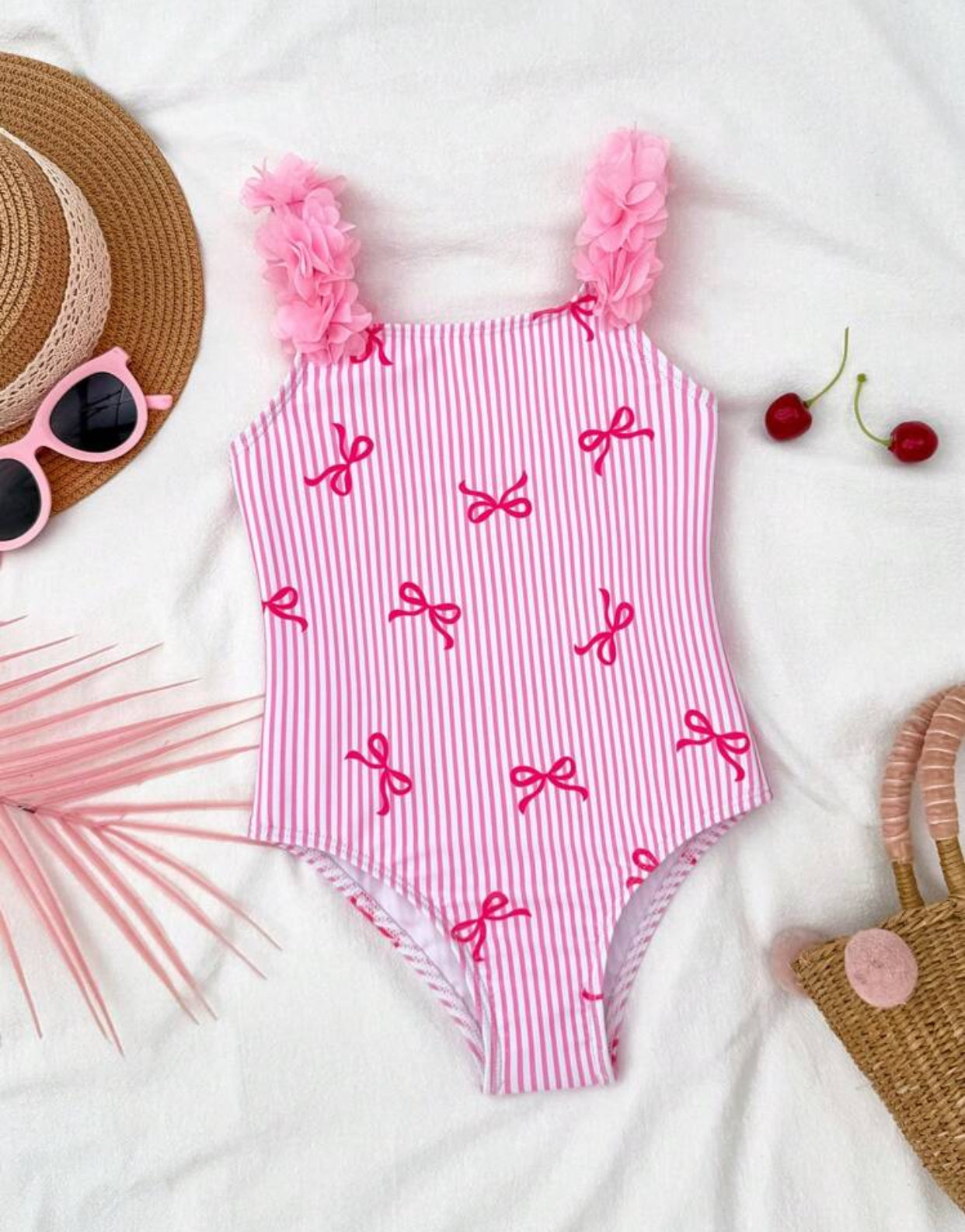 Baby Girl Floral Bow Swimsuit (immediate)